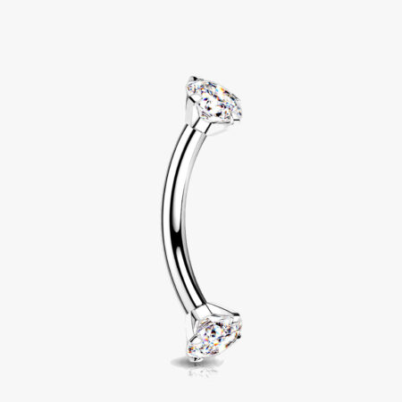 Circonitas Cristal en Garras y Barra Curva de Titanio